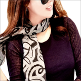 _DAYSYOUNG_ SQUARE SCARF_GRAYFONT
